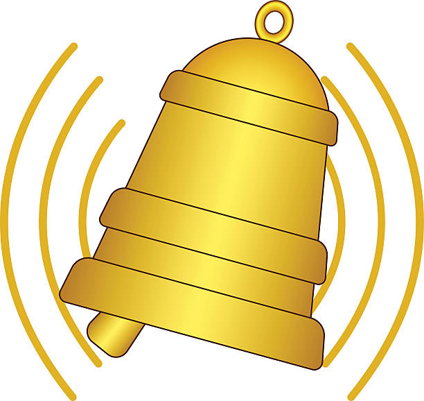 ilustrações, clipart, desenhos animados e ícones de toque bell - bell reminder brass symbol