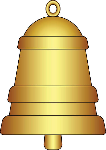 ilustrações, clipart, desenhos animados e ícones de sino - bell reminder brass symbol