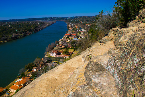 Cliff side at Mount Bonnell Best property in Austin Texas