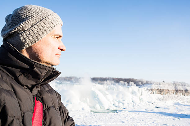 Looking out over Frozen Niagara Falls