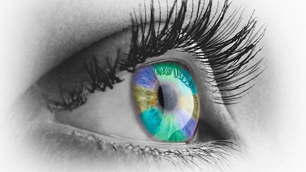 istock Female eyes rainbow colors 539246315