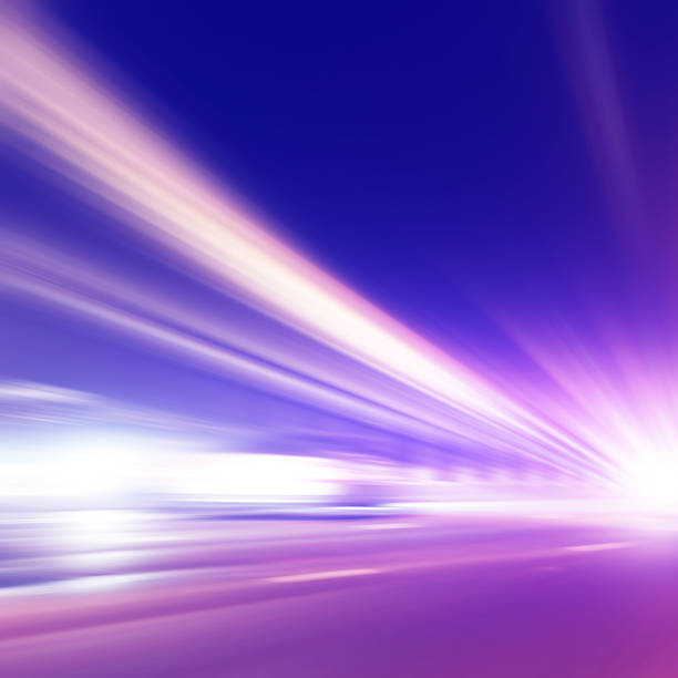 istock Motion blurred image of traffic lights on the road. 539246434