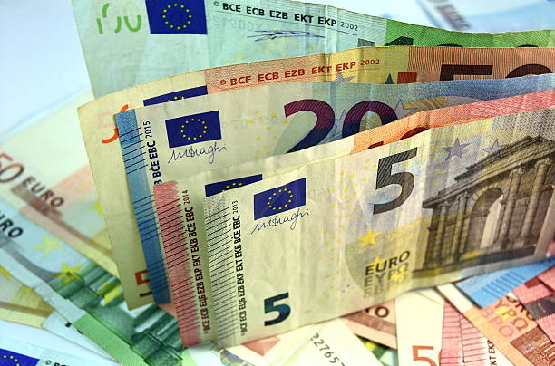 istock Different Close up EURO Bank note and currency 539246450