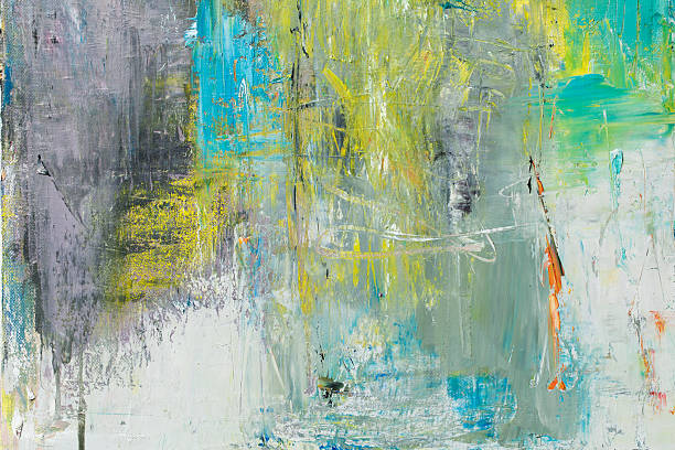 istock Abstract painted green yellow and gray  art backgrounds. 539257877