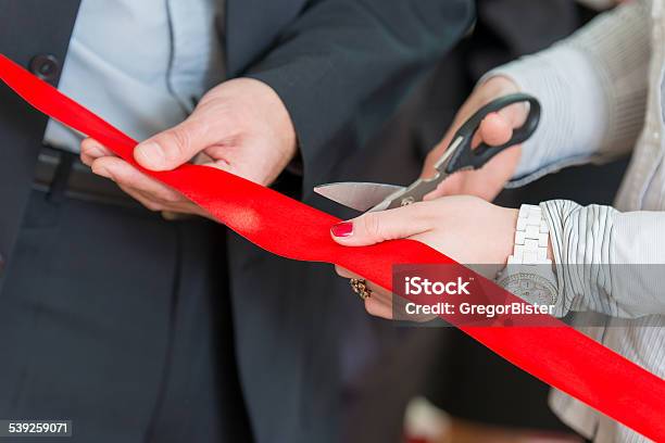 Opening Ceremony With Ribbon Cutting Stock Photo - Download Image Now - Office, Ribbon Cutting, Opening Ceremony