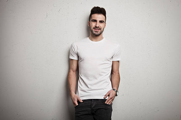 istock Young man in blank t-shirt 539259095