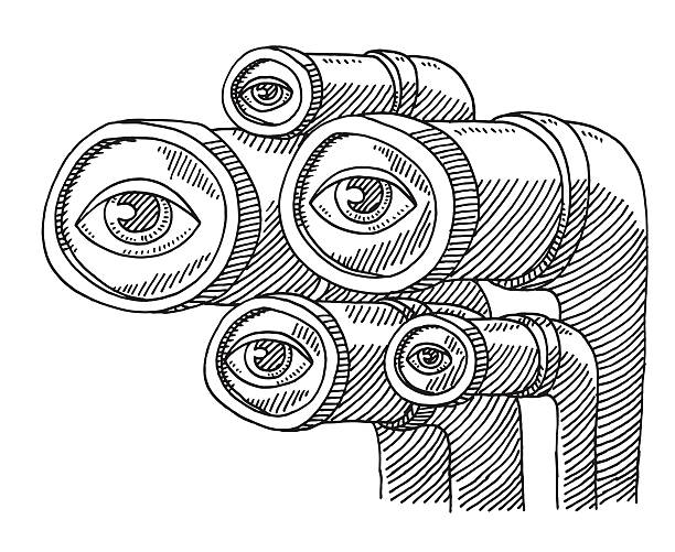 그룹 아이즈 관찰일 그림이요 - periscope stock illustrations