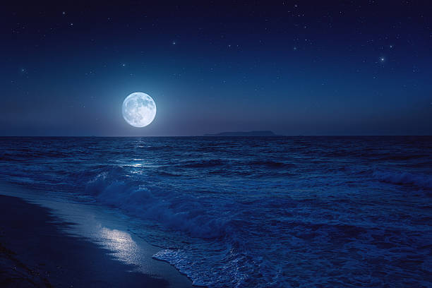 Photo of Rising moon over sea