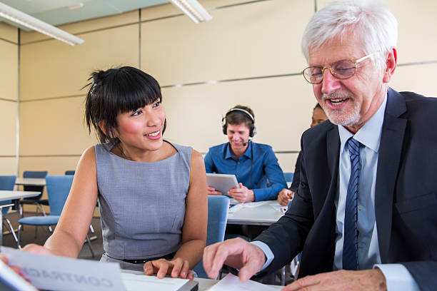 istock Business people in education room talking about their problems 539270509