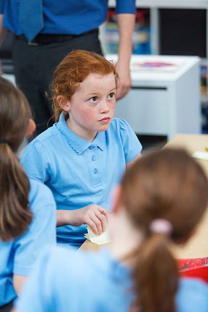 istock Young Girl Listening in Class 539271133