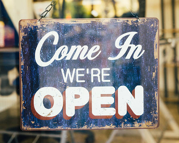 istock Open Sign on a Business Door 539281401