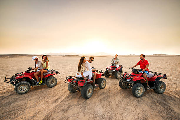 istock Driving quad bikes in the desert. 539281799