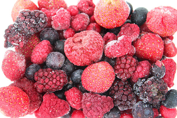 istock Image of frozen summer fruit, strawberries, blackberries, raspberries, blueberries 539306099