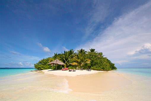 Paraíso en la playa de Maldivas photo
