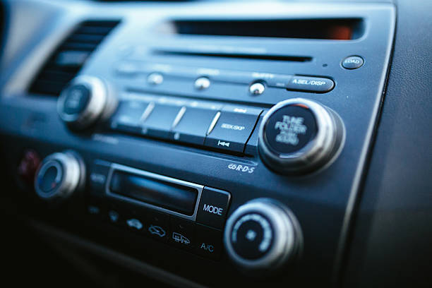 istock Modern car interior - radio and air conditioner 539308169