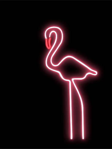 istock neon pink flamingo for advertising 539325725