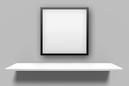 Plain Empty Picture Frame on simple Architecture reserevd for copyspace concepts.