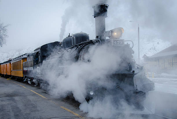 Steam Engine- Durango and Silverton Narrow Gauge Railroad stock photo