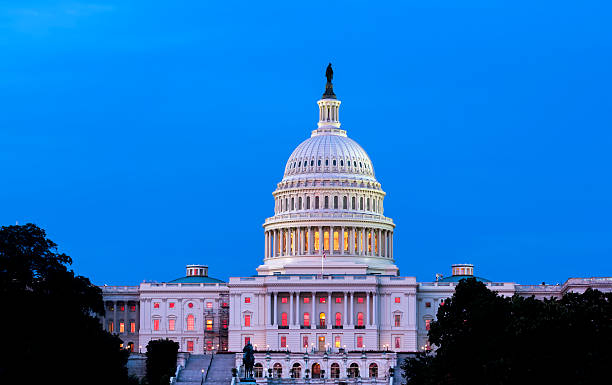 istock United States Capitol Building Night View 539327723