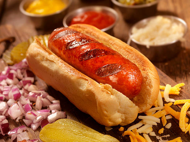 istock Hot Dog with all the fixings 539329012