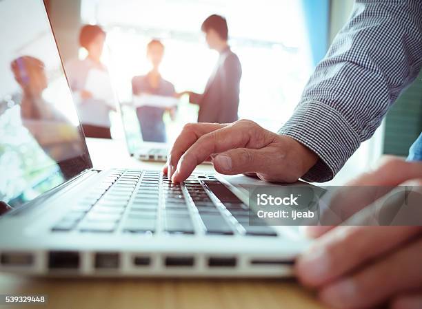Teamwork Meeting Concept Stock Photo - Download Image Now - Digital Display, Small Business, Education Training Class