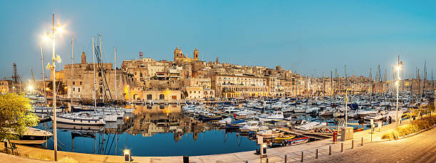 istock Sailing boats on Senglea marina, Valetta, Malta 539329504