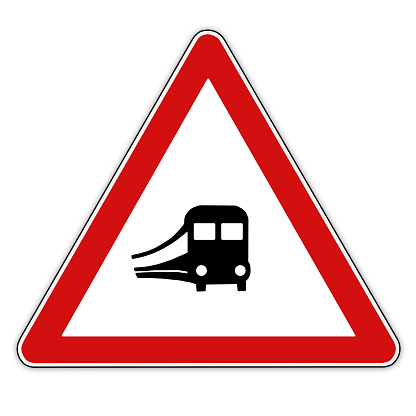 Traffic / Road sign with train / locomotive / metro.
