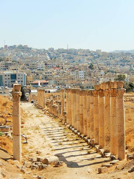 istock STREET WITH COLUMNS IN JERASH, JORDAN 539330726
