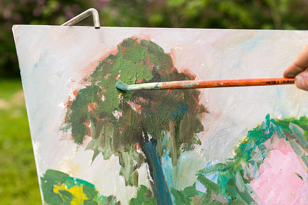 istock Artist's drawing sketch in the garden 539333194
