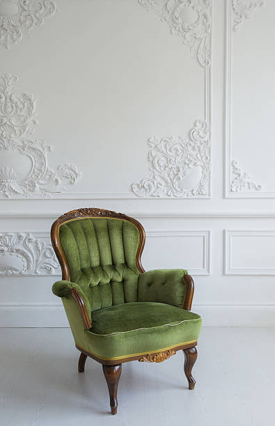 istock elegant green armchair in luxury clean bright white interior 539338794