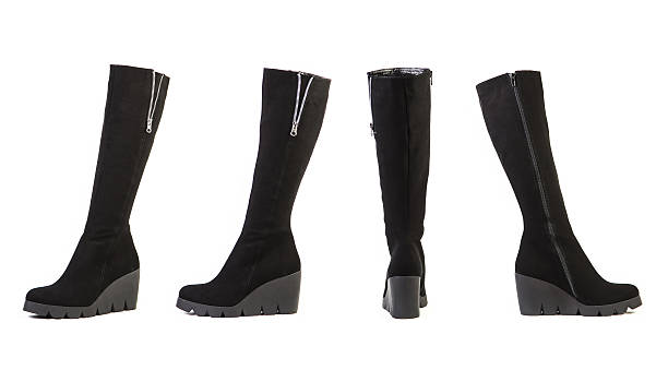 istock women's boots on a white background, suede shoes online store 539340066