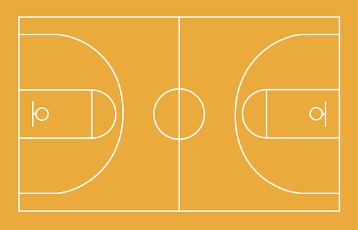 Basketball field, court, yard FIBA, app infographics and design