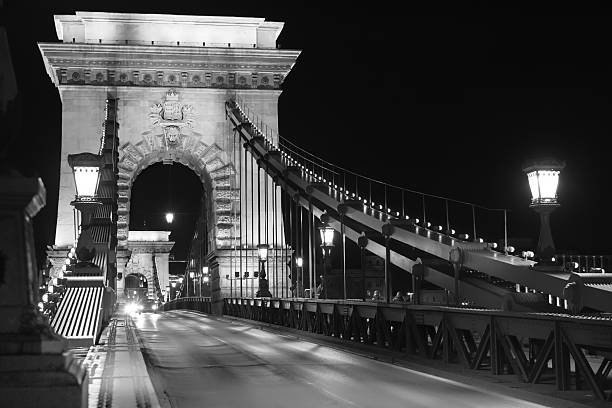 istock Famous Chain bridge in Budapest at night 539346296