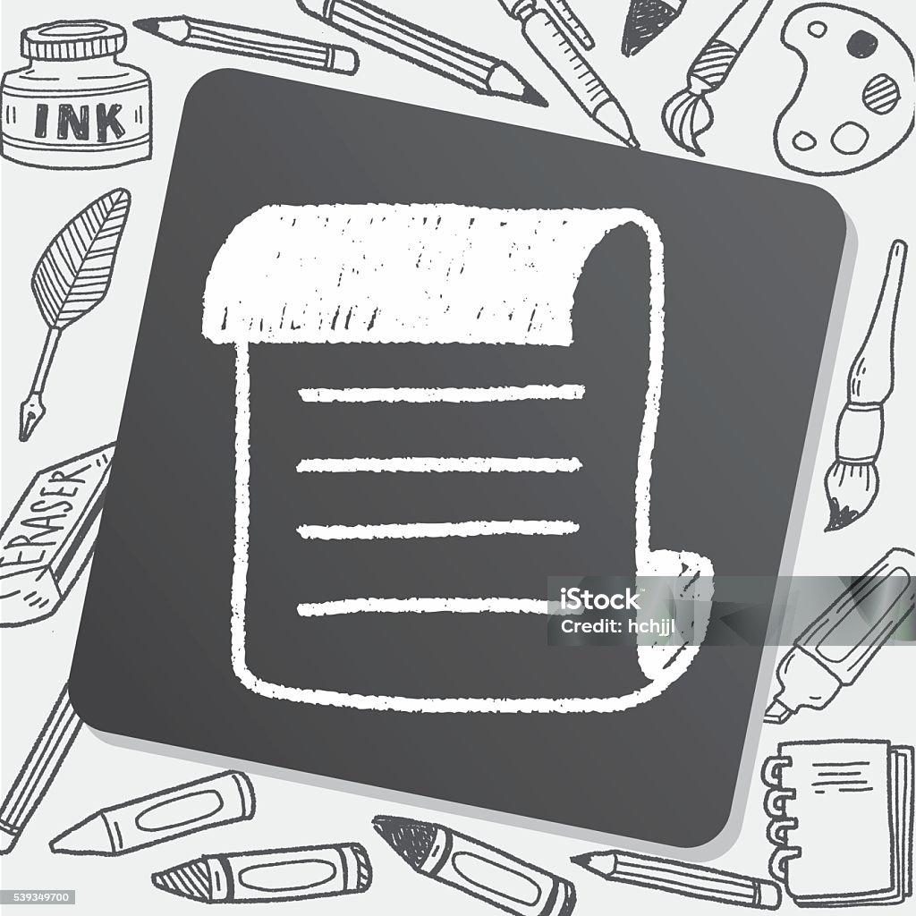 Note Drawing Note Doodle Drawing Stock Illustration - Download Image Now ...