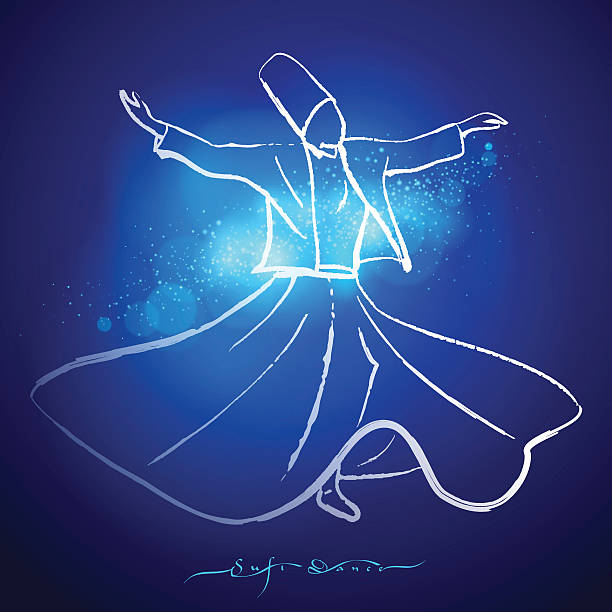 Sufi Dance Whirling Dervish Ink Line Sketch Stock Illustration - Download  Image Now - Abstract, Allah, Asia - iStock