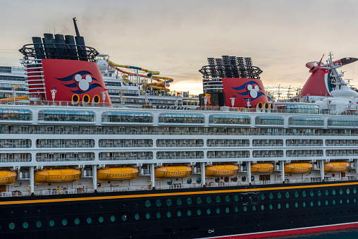 Nassau, Bahamas - January 1, 2015: Disney Wonder cruise ship