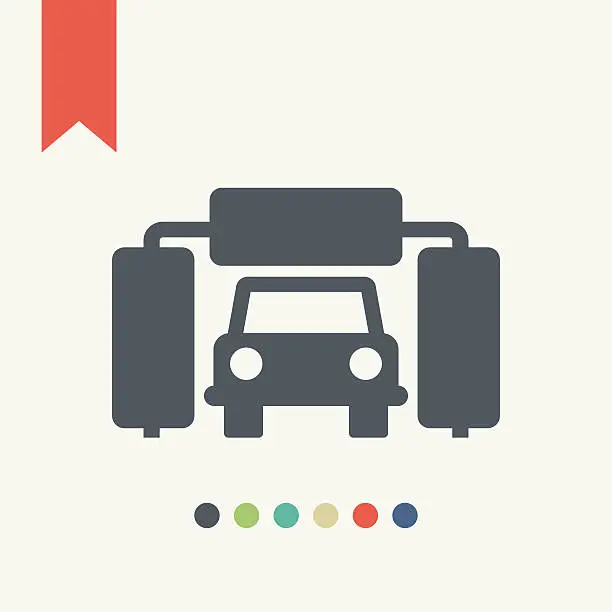 Vector illustration of Automatic carwash icon