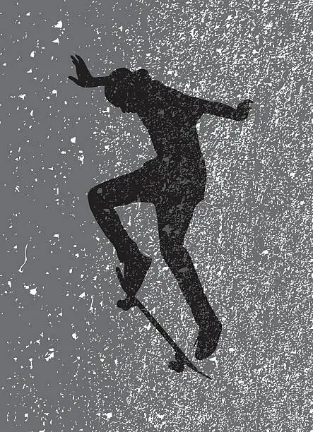 Vector illustration of Gunge Skateboarder