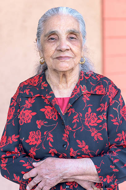 istock Smiling old hispanic senior woman 539358471