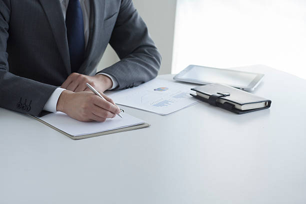 istock Businessman working at desk 539360678