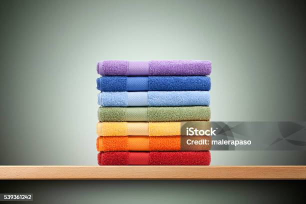Colorful Towels Stock Photo - Download Image Now - Towel, Multi Colored, Laundry