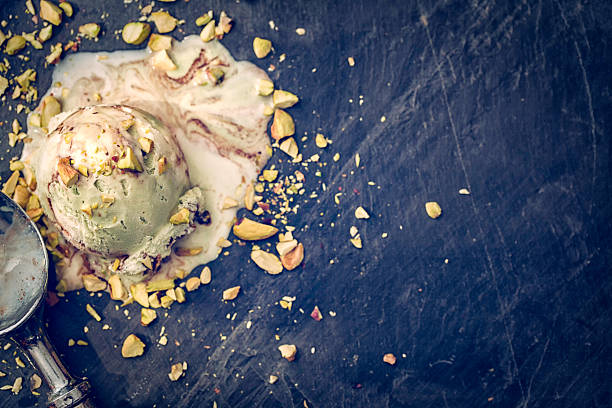 istock Delicious Pistachio Ice Cream on a Background 539363476