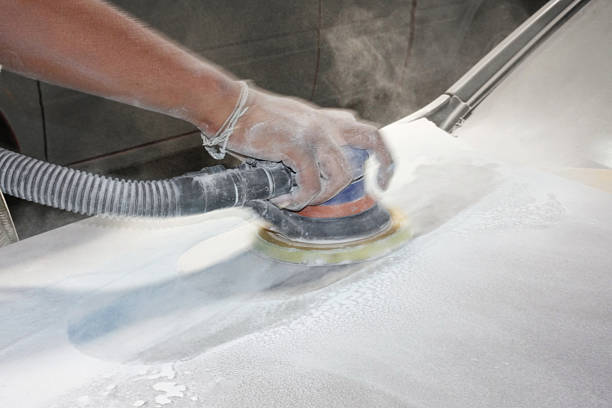 istock Blur focus car body work auto repair paint after accident. 539363500