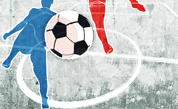 istock collage of soccer players on concrete background 539366336