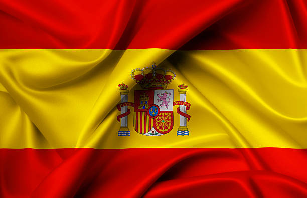 istock Spain flag of silk 539368544