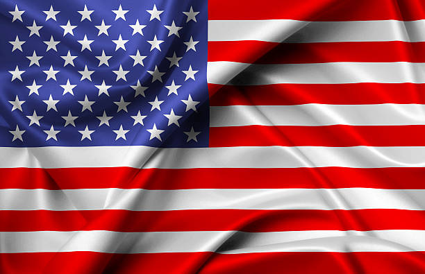 istock America flag of silk 539368696