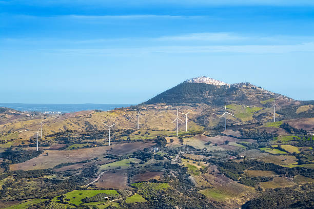 istock wind turbine renewable energy source on landscape 539370128