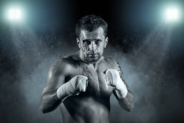 istock Portrait of boxer in blood 539370358