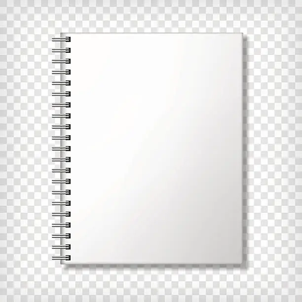 Vector illustration of Notebook blank mockup