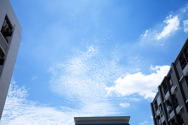 istock Tropical cirrus sky and condominiums in Bangkok 539374328